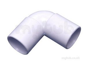 Osma Above Ground Drainage -  1e160 21.5mm Bend 90 Deg White Abs