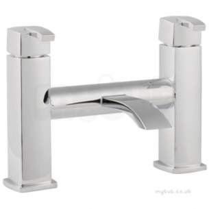 Twyfords Contemporary Brassware -  Qb 2 Tap Deck Mounted Bath Filler Qb5255cp