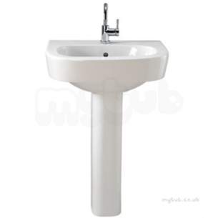 Twyford Quinta Sanitaryware -  Quinta Washbasin 550x458 1 Tap Qt4211wh