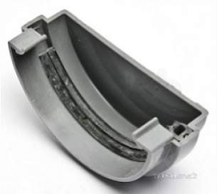 Polypipe Standard sovereign Rainwater -  112mm Gutter Stop End External Rr107-br