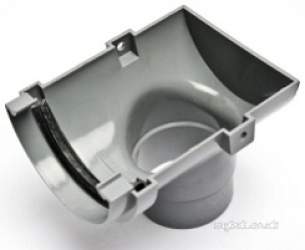 Polypipe Standard sovereign Rainwater -  75mm H/r Gutter Stop End Outlet Rm306-g
