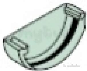 Polypipe Standard sovereign Rainwater -  112mm Gutter Stop End External Rr107-w