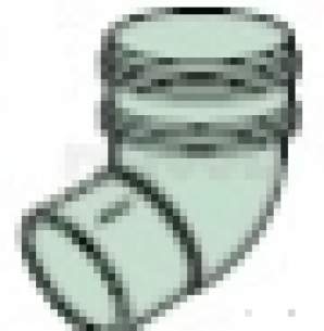 Polypipe Standard sovereign Rainwater -  68mm X 92.1/2deg Rw Offset Bend Rr132-w