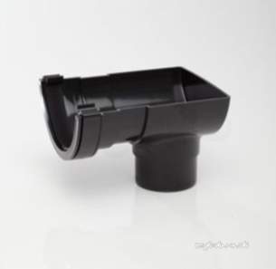 Polypipe Standard sovereign Rainwater -  112mm Half Round Stop End Rr106-b