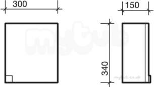 Twyford Galerie Plan Furniture -  Refresh Square Wall Furniture Unit White Gloss Rs0600wh