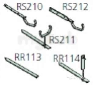 Polypipe Standard sovereign Rainwater -  112mm Sq Sect Rise And Fall Bracket Rs211