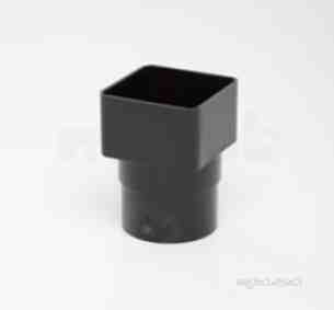 Polypipe Standard sovereign Rainwater -  65mm Sq To Round Sect Adaptor Rs231-w