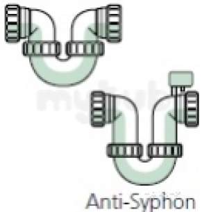 Polypipe Waste and Traps -  Running Trap 32mm 38mm Seal Rt138w