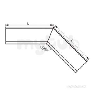Lindab Rainwater -  H/r Int Guttr Angle 190mm 135o Coated
