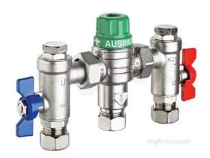 Rwc Water Mixing Products -  Rwc Ausimix 15mm 4in1 Thermo Mixing Valve