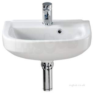 Twyford Mid Market Ware -  Refresh Square 450 Basin 1 Tap Rs4811wh