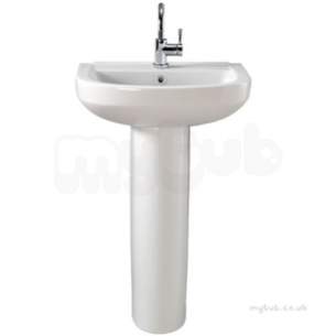 Twyford Mid Market Ware -  Refresh Square Washbasin 500x420 1 Tap Rs4111wh