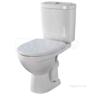 Twyford Mid Market Ware -  Refresh Square Close Coupled Toilet Pan Ho Re1148wh