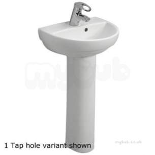 Twyford Mid Market Ware -  Refresh Handrinse Basin 450x360mm 1 Tap Re4841wh