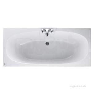 Twyfords Acrylic Baths -  Rio Double Ended 1700x750 2 Tap No Grips Ri8502wh