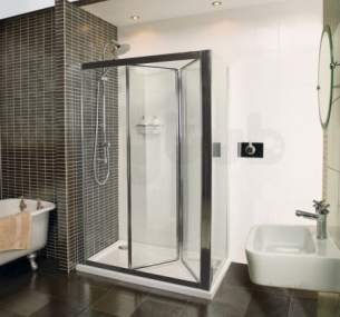 Roman Shower Enclosures -  Roman 1000mm Collage Bi-fold Door Slv