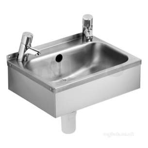 Armitage Shanks Commercial Sanitaryware -  Armitage Shanks Denholm S2993 Washbasin And Shroud Pol S/s Concld Fxg S2993my