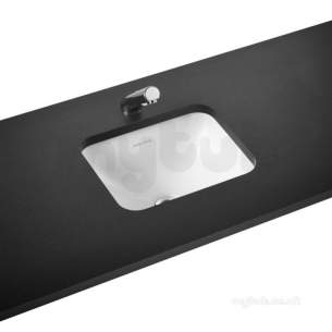 Armitage Shanks Commercial Sanitaryware -  Armitage Shanks Contour 21 S2689 420 No Tap Holes Rect U/c Basin Wh S268901