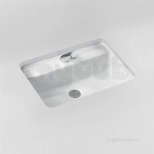 Armitage Shanks Commercial Sanitaryware -  Armitage Shanks Contour 21 S2697 550 One Tap Hole Rsdp U/c Basin Wh