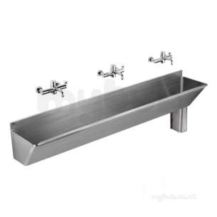 Armitage Shanks Commercial Sanitaryware -  Armitage Shanks Firth Sink 240x45 Pol Ss Right Hand Waste Cover And Hangers