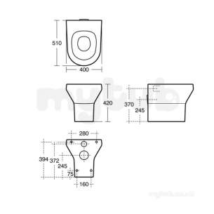 Armitage Shanks Commercial Sanitaryware -  Armitage Shanks Sentry21 Btw Wc C/wtactile Controls And Cist S330301