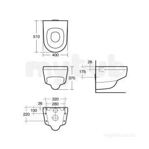 Armitage Shanks Commercial Sanitaryware -  Armitage Shanks Sentry21 Wc C/w Wave-on Controls And Cistern S330501
