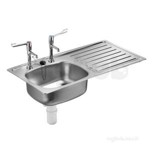 Armitage Shanks Commercial Sanitaryware -  Armitage Shanks Stewart In Sink 100x50 Pol S/s L/dnr 200 S6005my