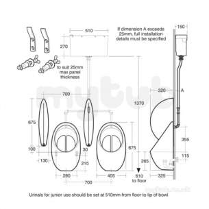 Armitage Grips Levers and Wastes -  Armitage Shanks Hygeniq S884967 Urinal Waste