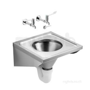 Armitage Shanks Commercial Sanitaryware -  Armitage Shanks Leven Slopper 60x60 Pol S/s Bi And B/grtg S6567my
