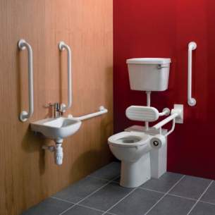 Armitage Shanks Commercial Sanitaryware -  Armitage Shanks Contour 21 Plus Doc M Std White Rails Lh S0689ac