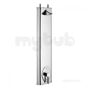 Armitage Shanks Commercial Sanitaryware -  Armitage Shanks Kirn Shower Panel Pre Plumbed Pol S/s Push Button S7873 S7873my