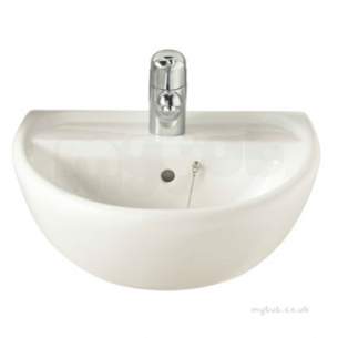 Twyfords Commercial Sanitaryware -  Sola Washbasin 500x400 1 Tap Sa4211wh