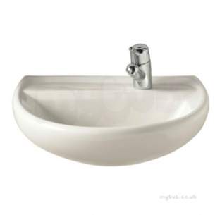 Twyfords Commercial Sanitaryware -  Sola Medical Washbasin 600x460 1 Tap Right Hand Htm64-lb G L Sa4355wh