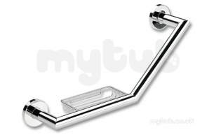 Waterbury Accessories -  Sc42 Angled Grab Rail And Soap Dish 385mm