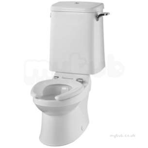 Twyfords Commercial Sanitaryware -  Sola School Rimless 300 Close Coupled Toilet Pan Ho Sa1512wh