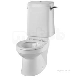 Twyfords Commercial Sanitaryware -  Sola School Rimless 350 Close Coupled Toilet Pan Ho Sa1514wh