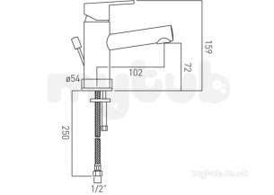 Vado Brassware -  Sen-100-c/p Sense Monobasin Chrome