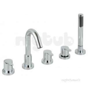 Vado Brassware -  5 Hole B/shower Mixer Deck Mtd Plus Shower Kit