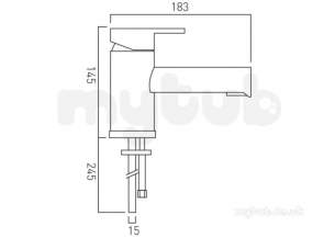 Vado Brassware -  Mono Bath Filler Single Lever Deck Mount