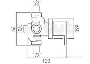 Vado Brassware -  Sense Concealed 2 Way Diverter Valve W/m