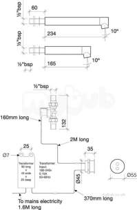 Twyfords Commercial Sanitaryware -  Sola Wall Mounted Infra Red Spout Tmv3 165mm Sf0165cp