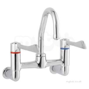 Twyfords Commercial Brassware -  Sola 1/2 Bib Tap Wall Mounted Swivel Nozzle Sf1099cp