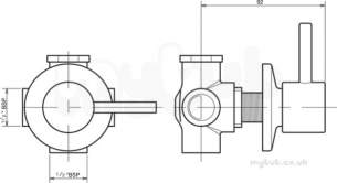 Twyfords Commercial Brassware -  Twyford Sola Shower Diverter Sf1204cp