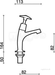 Twyfords Commercial Brassware -  Sola 1/2 High Neck Pillars X Head Pair Sf2203cp