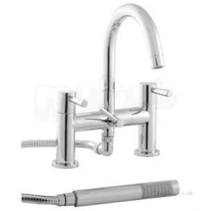 Twyfords Commercial Brassware -  Siron 2 Tap Deck Mounted Bath Shower Mixer Sn5265cp