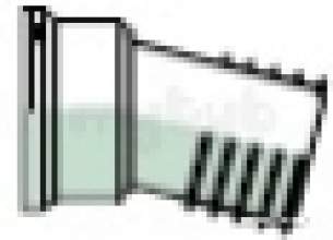 WC Pan Connectors Polypropylene -  Kwickfit 104deg P 4in/110mm Sk44w