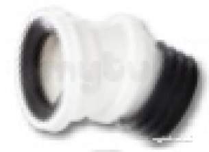 WC Pan Connectors Polypropylene -  Kwickfit Swivel 0 30deg 4in/110mm Polypropylene Sk56w