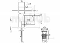 Vado Brassware -  Mono Basin Mixer Single Lever Deck Mount Soh-100/cc-c/p