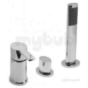 Vado Brassware -  3 Hole Bath/shower Mixer Single Levr Deck Mount W/o Soh-132/ns-c/p