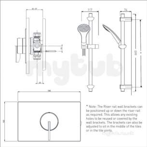 Bristan and Evo Showers Kits -  Bristan Sonique Seq Conc Mixer And Kit